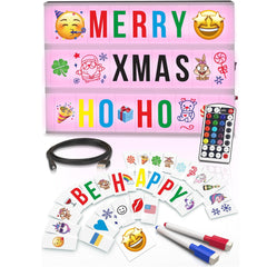 Cinema Light Box with 386 Letters, Emoji & Remote
