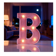Light Up Letter B LED Pink Night Light