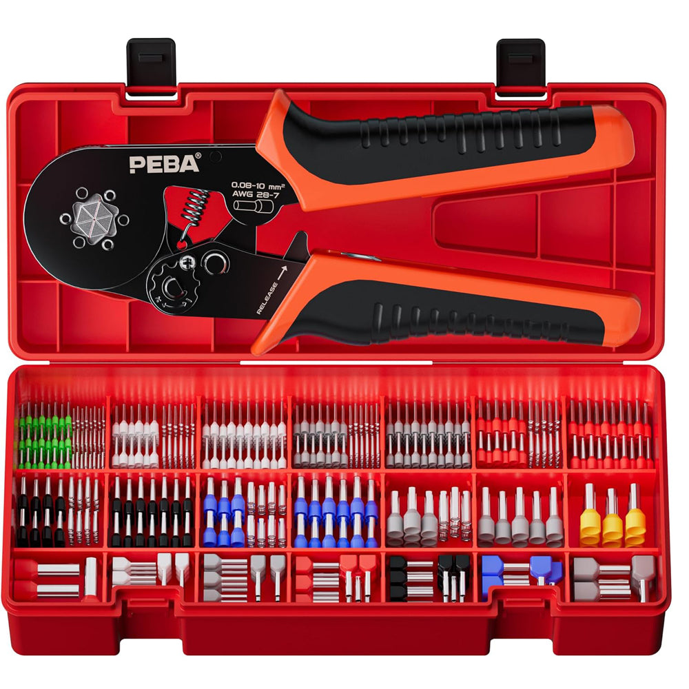 PEBA 28-Piece Ferrule Crimping Tool Kit 0.08-10mm²