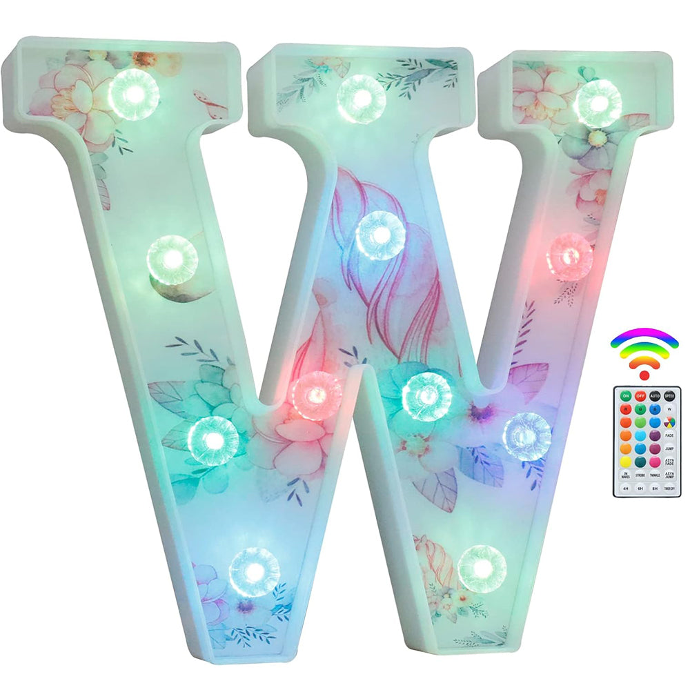 Unicorn LED Letter Light – Color Changing W