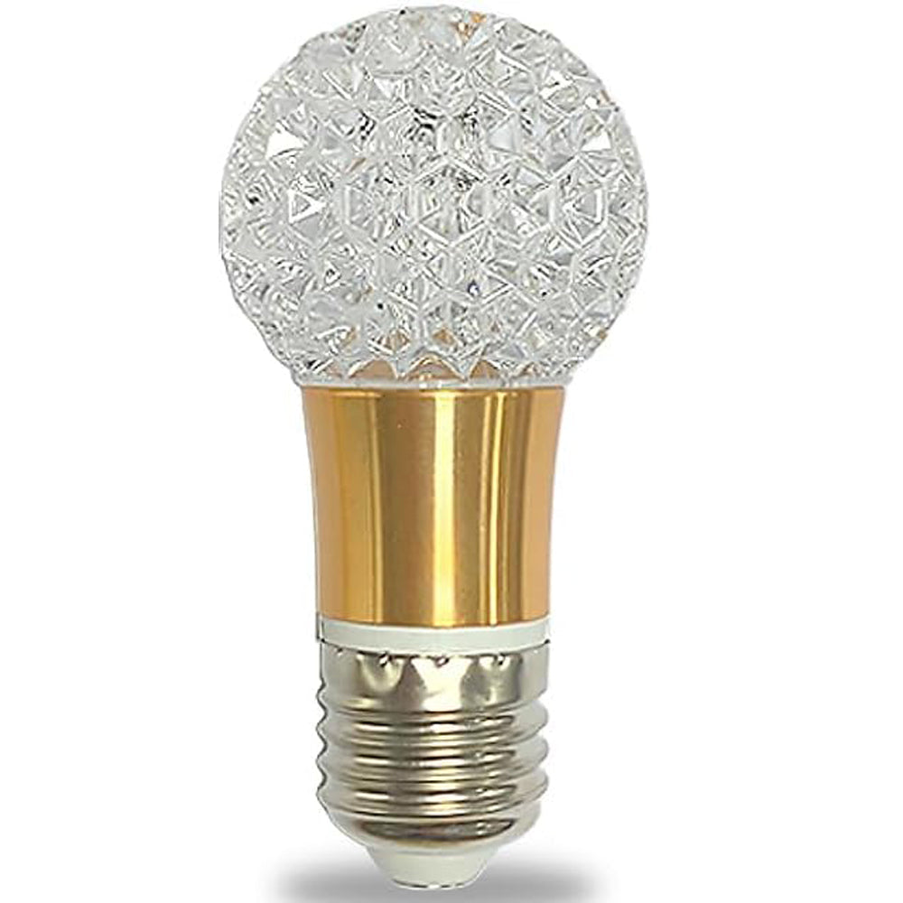 Acrylic Crystal Bulb 5W Edison Screw Light 85-265V, 3000K Warm Light, E27 Base Professional Decorative lamp (1 Count E27-B013) [Energy Class F]