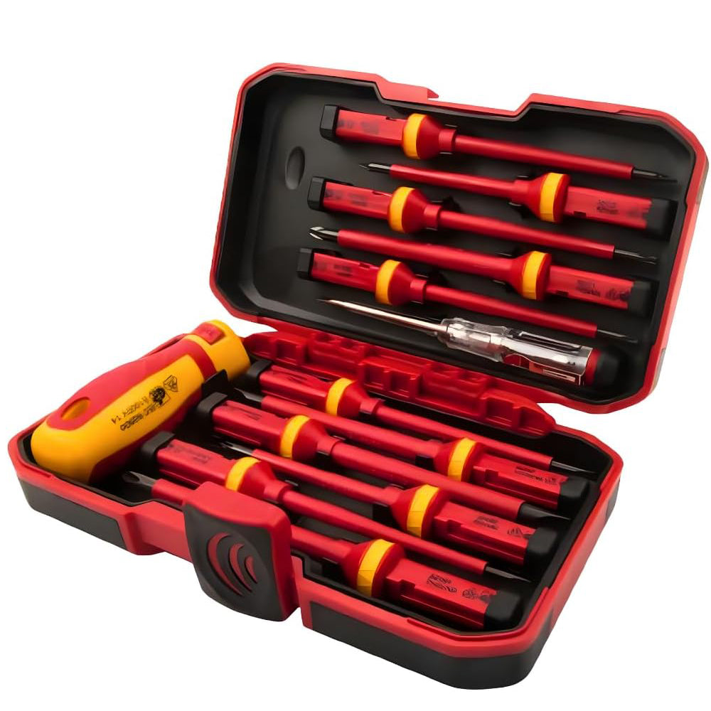 Tolsen 13pcs VDE Insulated Electricians Screwdriver Set