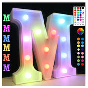 Colorful LED Marquee Letter Light – 18 Colors with Remote