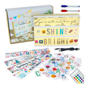 BONNYCO Gold Cinema Light Box A4 – 16 Colours, 400 Letters & Emojis