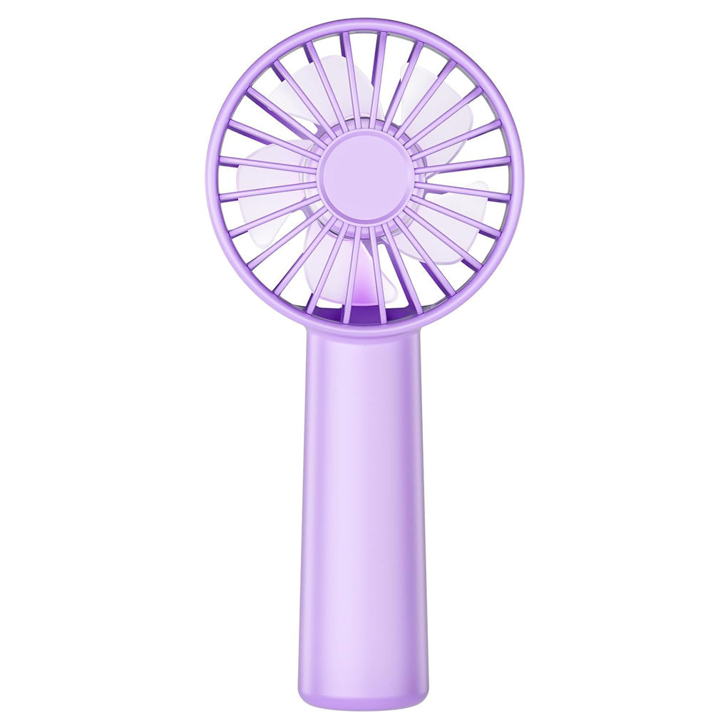 Mini Portable Handheld Fan 1800mAh 3 Speeds Light Purple