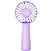Mini Portable Handheld Fan 1800mAh 3 Speeds Light Purple