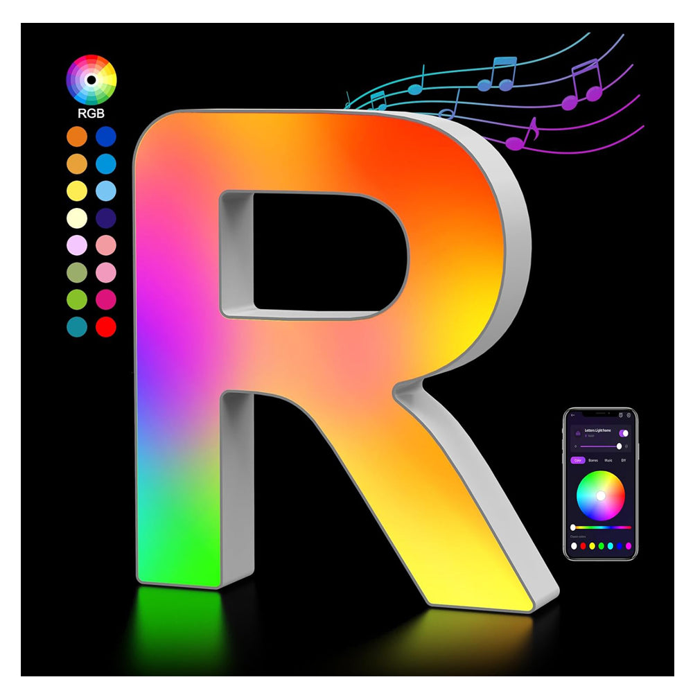 LED Letter R USB Colour Changing Light