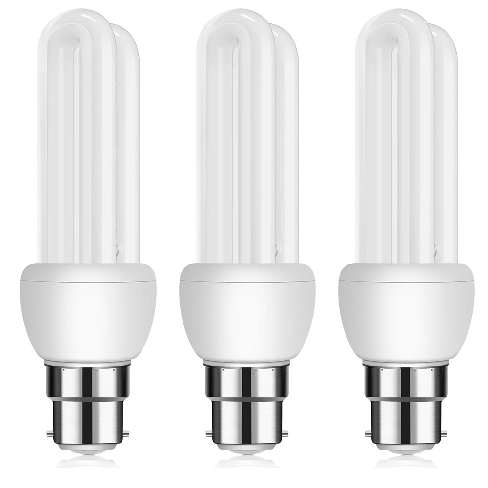 B22 11W CFL Energy Saving Bulb 3-Pack – Cool White 6500K