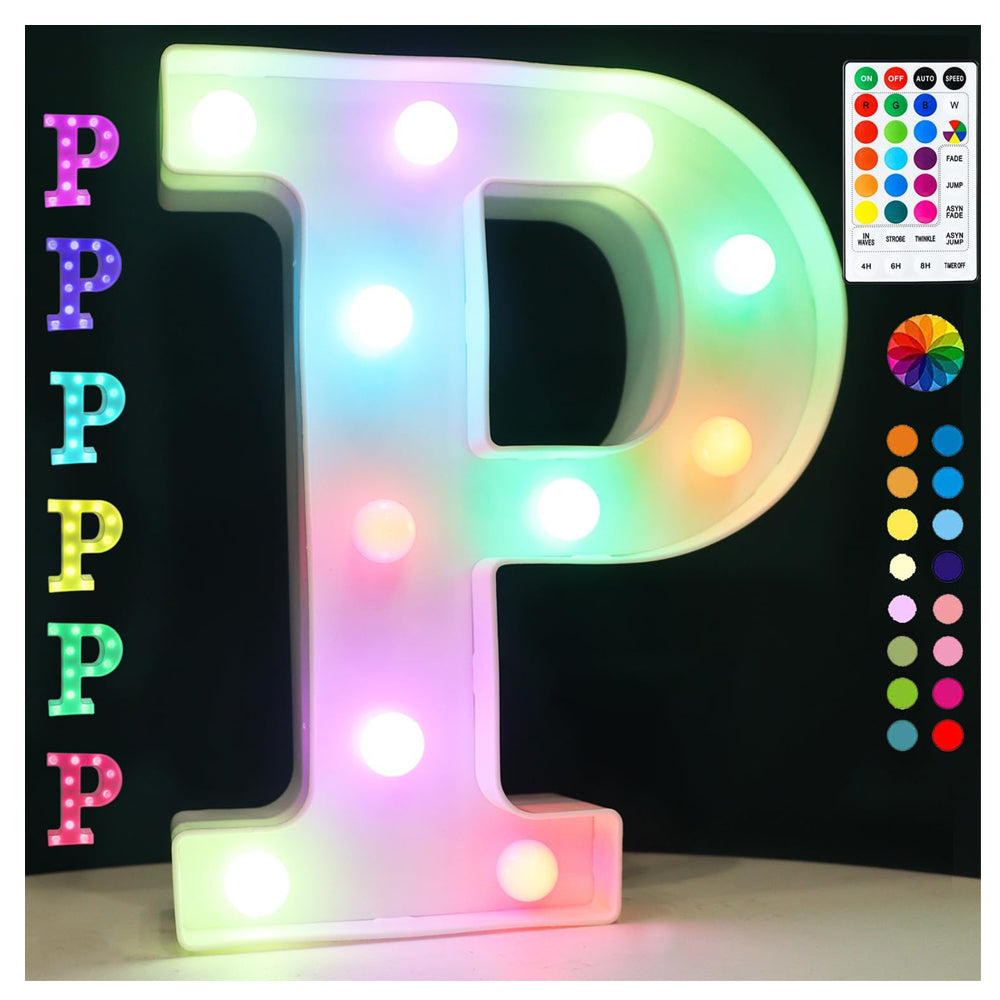 RGB LED Marquee Letter Light with Remote