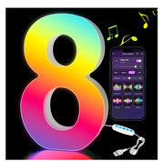 RGB LED Number Light 8 USB App Control Dimmable