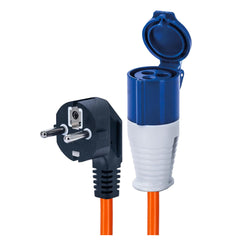 Status 16A UK to European Plug Adapter – 20cm, IP44 Weatherproof