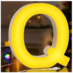 LED Letter Q USB Colour Changing Night Light