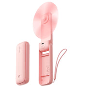 Aecooly Slim Portable Fan, Thin Handheld Fan, USB Rechargeable Mini Personal [24H Max Cooling Time], Battery Powered Small Foldable Pocket for Travel, Summer, Gifts for Women, Girls -Pink