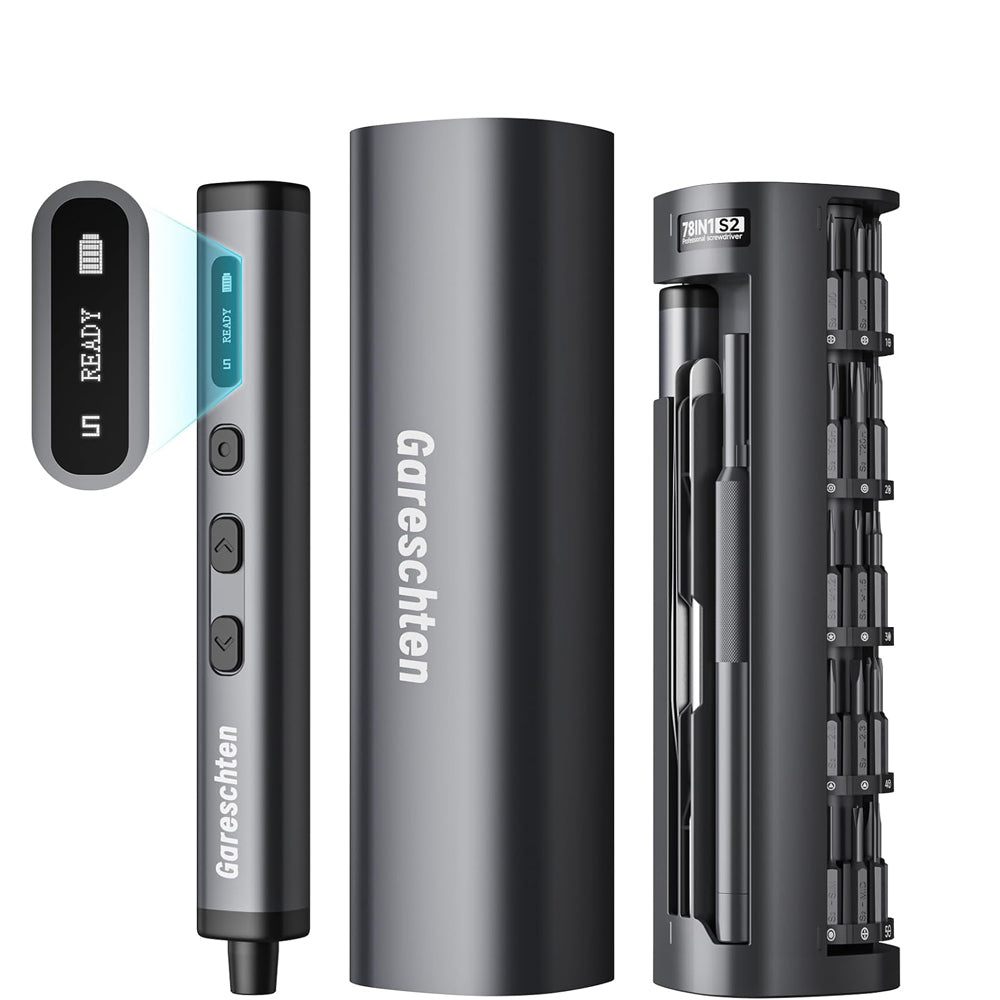78-in-1 Mini Electric Screwdriver Set with 5 Precision Torque Settings, Magnetic Storage, LED Light & USB-C Charging, Cordless Screwdriver Set for Phone Camera Laptop Watchs Drone