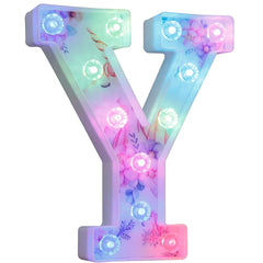 Unicorn LED Light Up Letter Y – 18 Color Changing Sign