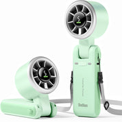 Diveblues Portable Handheld Fan, High-Speed Turbo Portable Fan, LED Display, Up to 12 Hours, 4000mAh Battery, 5 Wind Gear, Rechargeable small Hand Fan for Travel/Commute/Outdoor, Gifts for Women