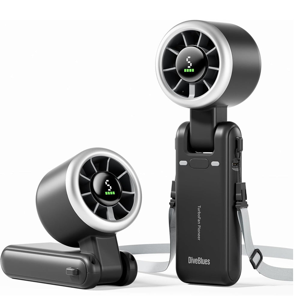 Portable Turbo Handheld Fan 4000mAh LED Display