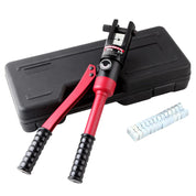 10T Hand Operated Hydraulic Crimping Tool Range 10mm² to 120mm² for Cable lugs Hydraulic Crimping Crimper Wire Terminal Lug Tool with 8 Pairs Dies
