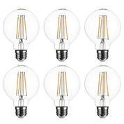 G80 E27 Vintage Globe LED Bulbs 8W 1000lm 6 Pack