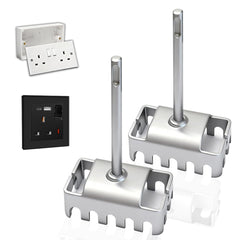 2 PCS Square Hole Cutter for Electrical Box (19.0×8.6×4.5 cm), Concrete High-Strength SDS Plus Square Hole Punch, Hole Bit Applicable to Brick, Concrete, Cement