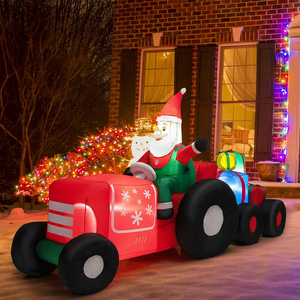 COSTWAY Inflatable Santa Claus with LED Lights – Christmas Decor
