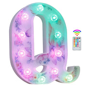 Unicorn LED Letter Light Q 18 Color Remote