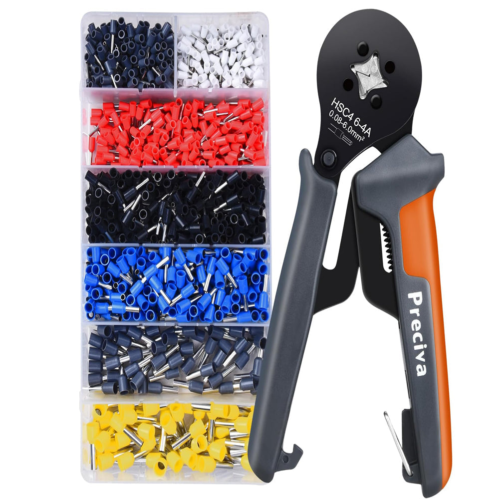 Ferrule Crimper Plier Kit with 1200 Terminal Connectors