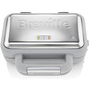 DuraCeramic Deep-Fill Waffle Maker – Non-Stick Easy Clean Waffle Iron with Removable Plates – White & Stainless Steel