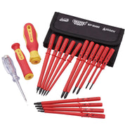 Draper XP1000 18 Piece Precision Screwdriver Set | VDE Dual Insulated Interchangeable Blade | Electrical Tool Driver Set | Hand Tools Set | 05776