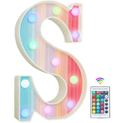 Rainbow LED Letter Light S – 16 Color Remote