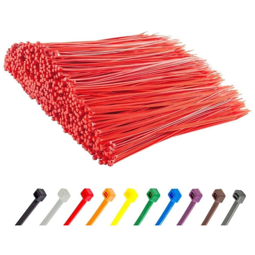 Red Nylon Cable Ties 300mm x 3.6mm Bulk Pack 1000