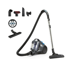 Amazon Basics 850W Bagless Cylinder Vacuum Cleaner – Lightweight 1.3L Compact Design with HEPA Filter & Multi-Surface Nozzle, Grey
