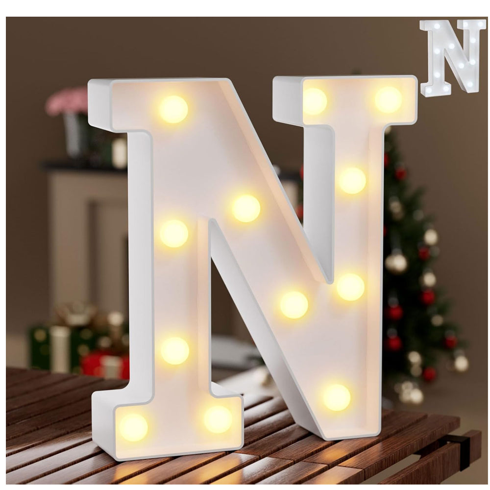 LED Light Up Letter N Marquee Light Cool & Warm White