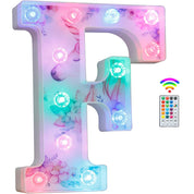 Unicorn LED Letter Light F Colour Changing