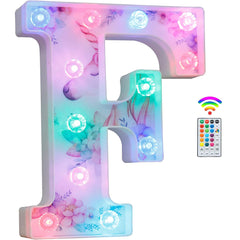 Unicorn LED Letter Light F Colour Changing
