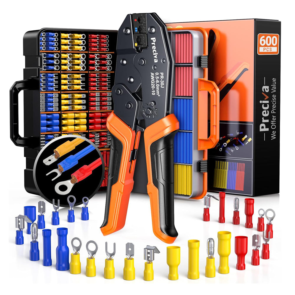 Preciva Professional Crimping Tool Set 600 Piece