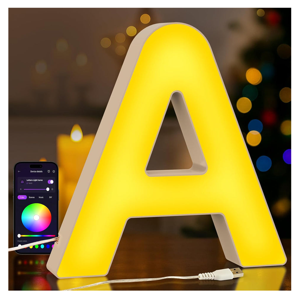 LED Letter A USB Colour Changing Night Light