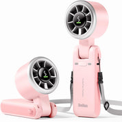Diveblues Portable Handheld Fan, High-Speed Turbo Portable Fan, LED Display, Up to 12 Hours, 4000mAh Battery, 5 Wind Gear, Rechargeable small Hand Fan for Travel/Commute/Outdoor, Gifts for Women