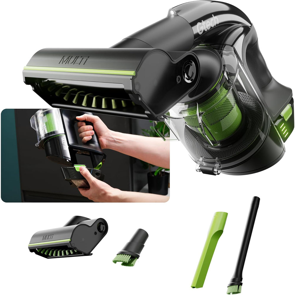 Gtech Multi MK2 K9 Cordless Handheld Vacuum Cleaner – 22V Li-ion Battery, Powered Brush Bar, Reinforced Aluminium Design for Pet Hair & Car Cleaning