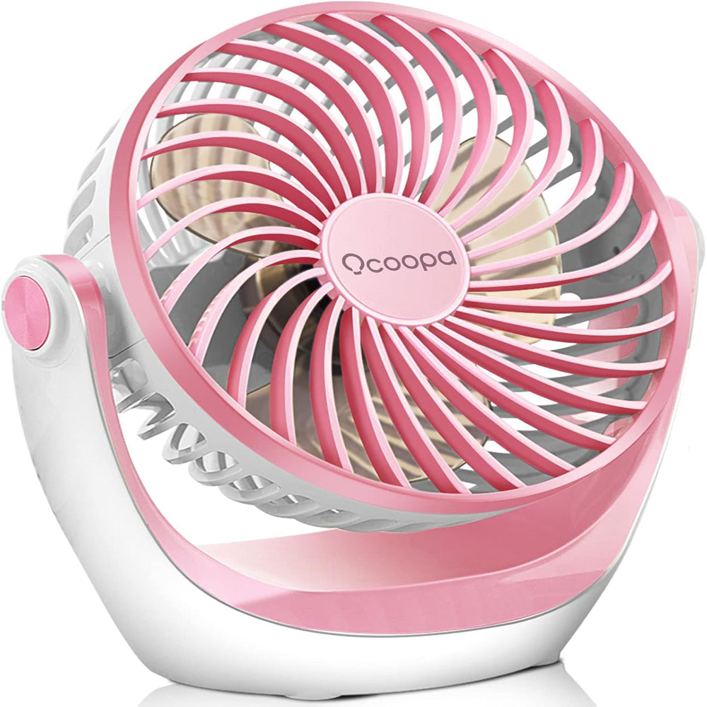 OCOOPA USB Desk Fan Table Fan with Strong Airflow & Quiet Operation, Portable Cooling Fan Speed Adjustable 360°Rotatable Head for Home Office Bedroom Table and Desktop