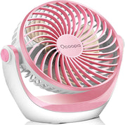 OCOOPA USB Desk Fan Table Fan with Strong Airflow & Quiet Operation, Portable Cooling Fan Speed Adjustable 360°Rotatable Head for Home Office Bedroom Table and Desktop