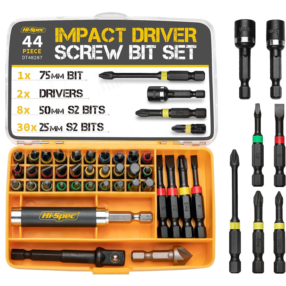 44pc Impact Drill Driver Screw Bit Set
