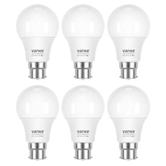 Vanke B22 LED Bulb 9W Warm White 2700K Pack of 6