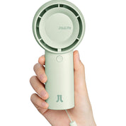 JISULIFE Handheld Turbo Fan [16H Max Cooling Time] Mini Portable Hand, 4000mAh USB Rechargeable Personal, Battery Operated Small Pocket with 5 Speeds for Travel/Outdoor - Green