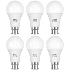 B22 LED Light Bulb 9W 6000K Cool White 6 Pack