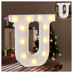 LED Light Up Letter U – Dual-Color Cool & Warm White