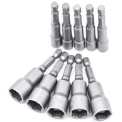 10 Pcs Magnetic Hex Socket Set 6-19mm Hex Drill Bits