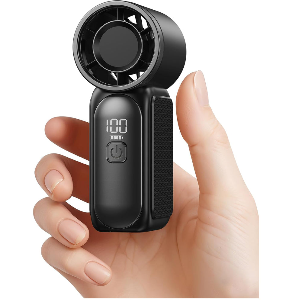 Portable Handheld Mini Fan – 6 Speeds, USB Rechargeable