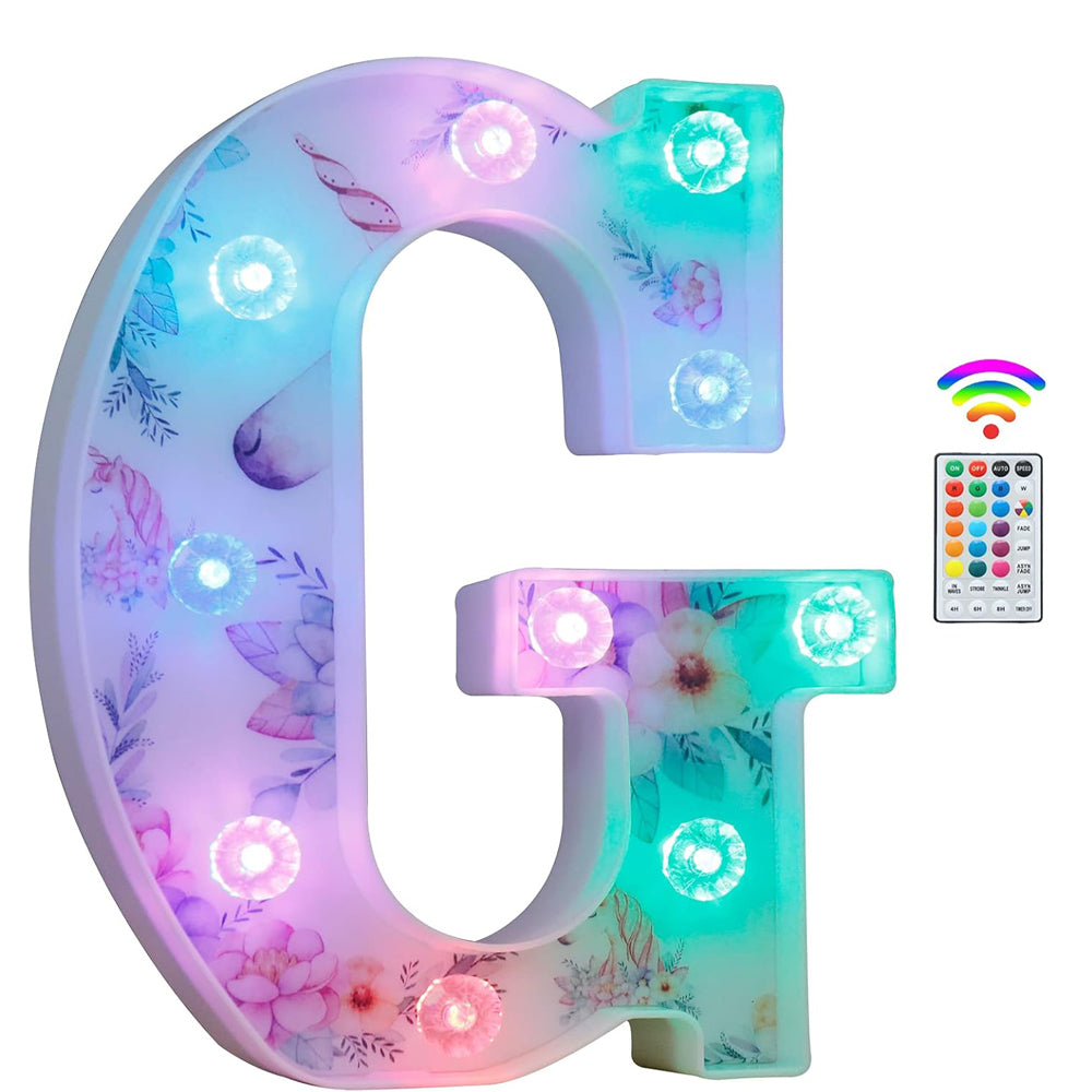 Unicorn LED Letter Light G Colour Changing