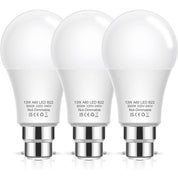 B22 Bayonet Light Bulbs 100W Equivalent, 13W LED Bulbs Bayonet Warm White 3000K, 1200lm BC A60 B22 Light Bulb Bayonet, Non-Dimmable for Indoor Home Lighting, 3 Pack [Energy Class F]
